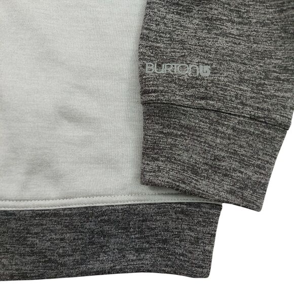 Burton Sweatshirt Mens Large Gray Fleece Warm Dryride Pullover Snowboarding - Picture 4 of 12